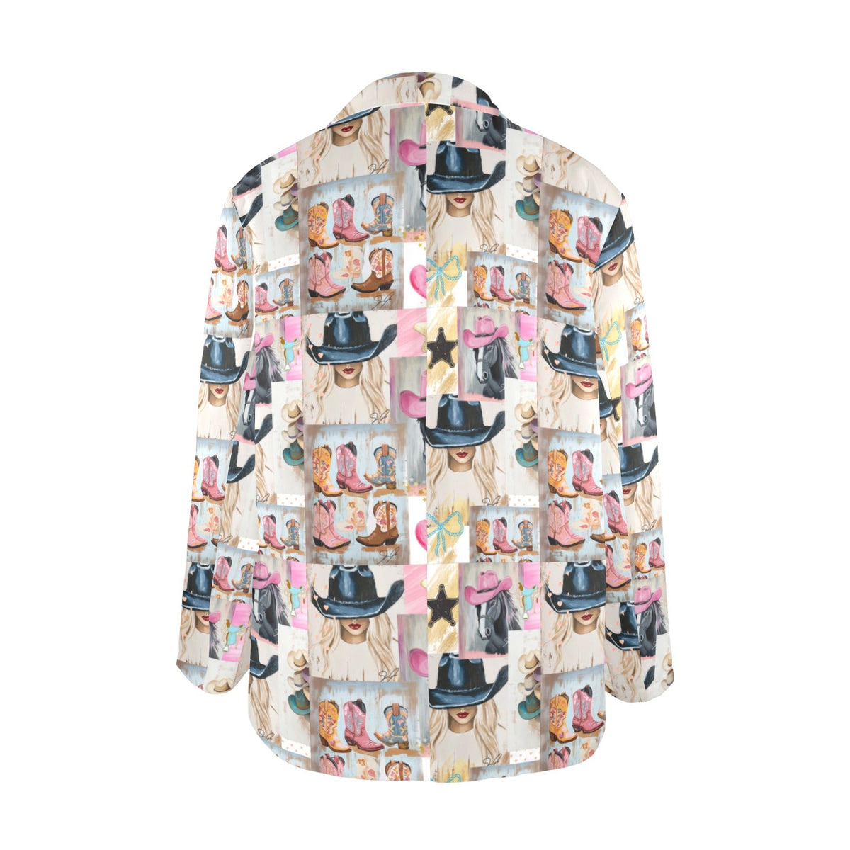 Baha Ranch Danilo Painted Cowgirl Collage Western Blazer