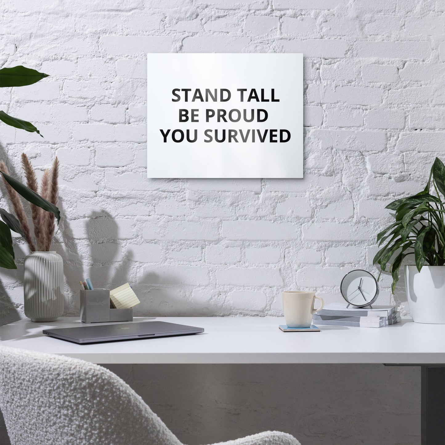 STAND TALL Metal prints