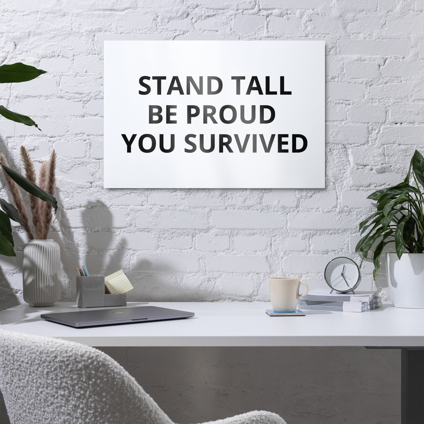 STAND TALL Metal prints